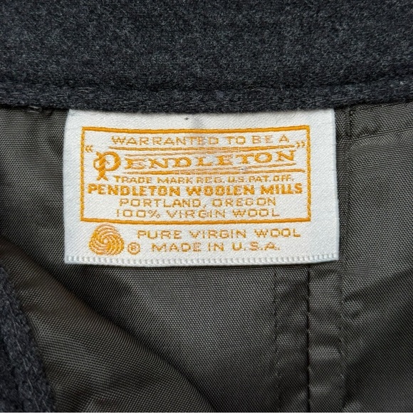 Vintage Pendleton Wool A-Line Midi Skirt Size 12 Large Grey Classic 70s 80s - Picture 6 of 10